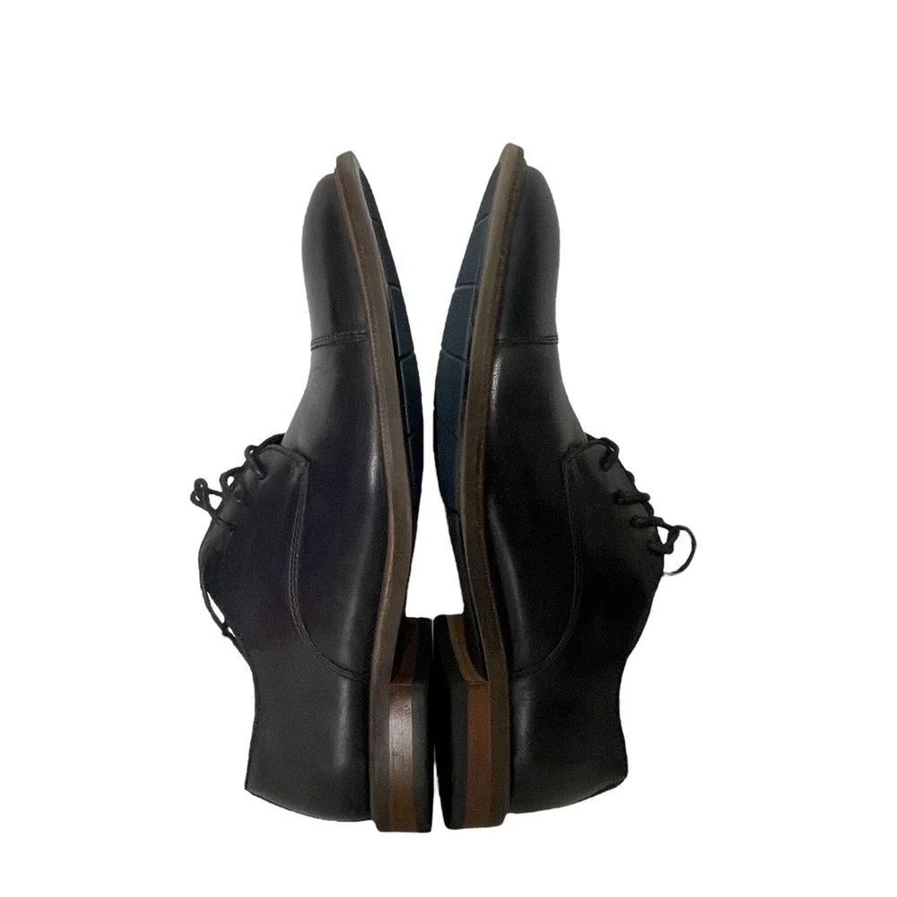 Vince Camuto VY- Lamson Mens Black Leather Oxford‎ Dress Shoes Size 9M